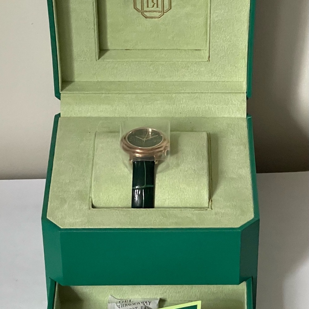 Lola Rose Elegant Green malachite, black onyx  watch